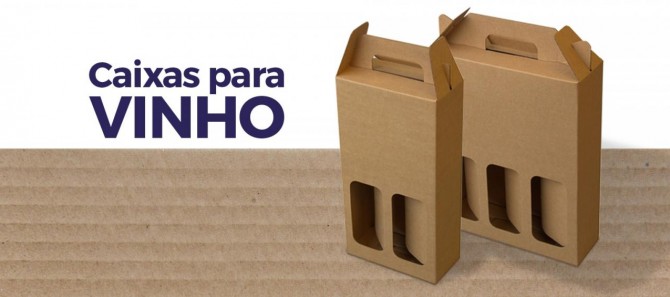 Caixa de papelão para transportar vinhos - Caixa para vinhos