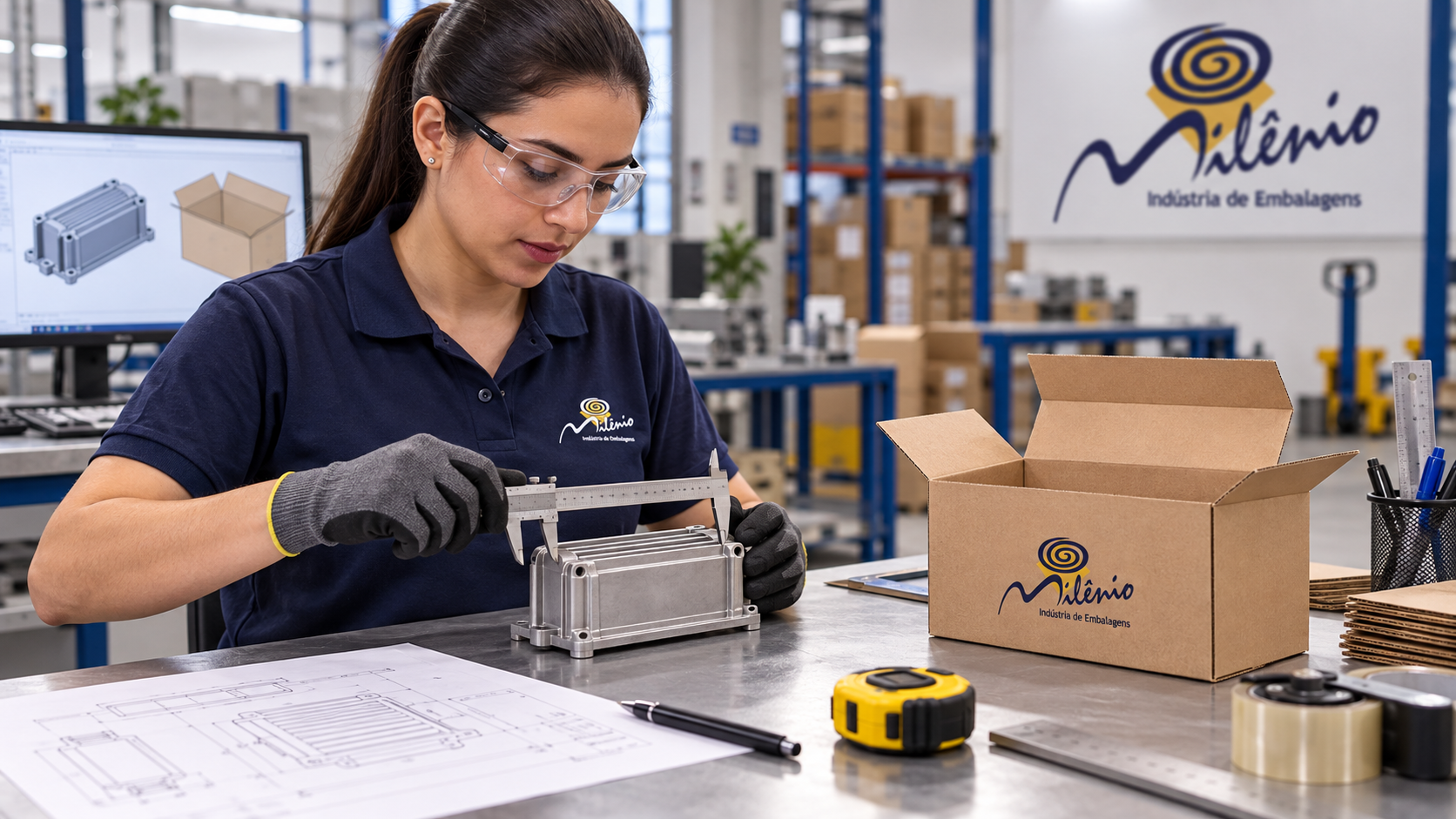 2 Caixas de papelão para industria